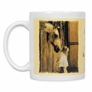 Leanin Tree Ceramic 12oz Coffee Mug Sweet Little Girl and Horse A Little Sugar G